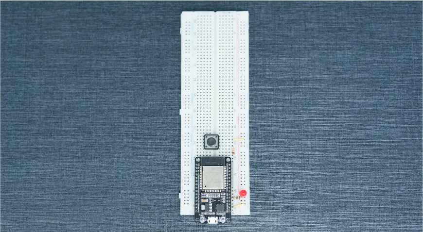 ESP32 button box - breadboard