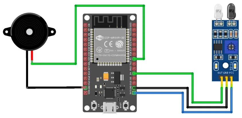 IR Sensor with Buzzer