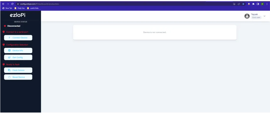 EzloPi Device not Connected