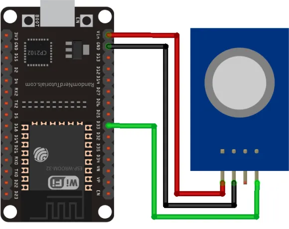 MQ4 Methane Gas Sensor Wiring