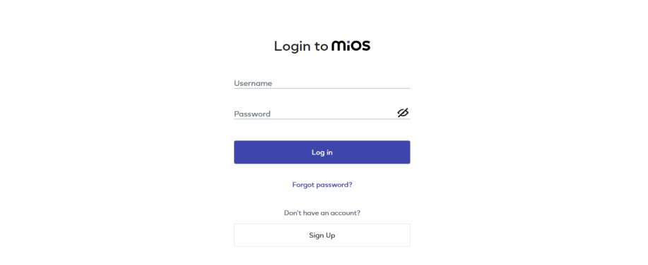 Login to MiOS App