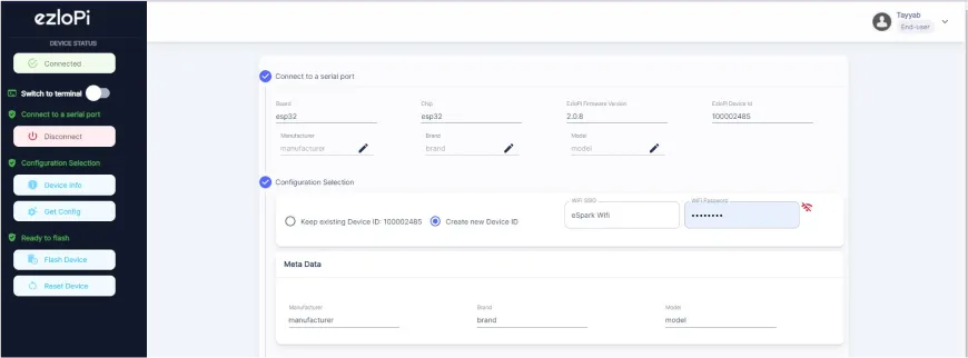 Devices Status Connected