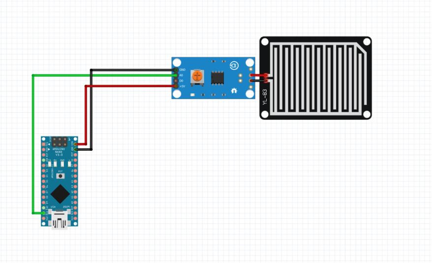 Arduino Nano Esp And Rain Sensor