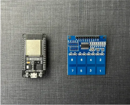 Interfacing TTP226 8-channel capacitive touch module