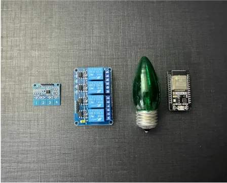 Control relays using 4-channel TTP-224 touch module