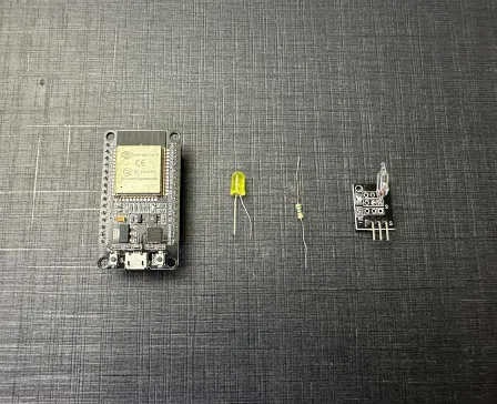 Detect tilt by using Tilt Switch Module KY-017 Mercury Tilt Switch and LED