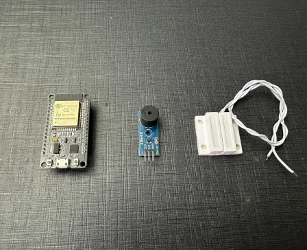 Magnetic door sensor with buzzer alarm