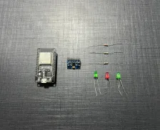 MPU6050 tilt demonstration with LEDs